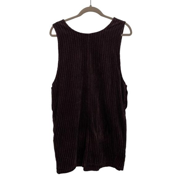 Vintage 90s AMI Paris Jumper Dress Corduroy Brown Medium Pockets Cottagecore - Picture 4 of 9